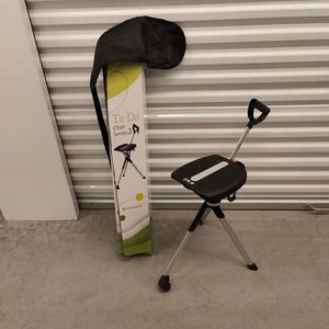 STEP2GOLD Ta-Da Chair Series 2, Portable Trekking Hiking Pole in Black, 34"